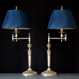 Bespoke large size swing arm desk/table lamp.